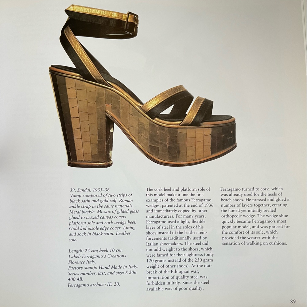 SALVATORE FERRAGAMO: THE ART OF THE SHOE (1898-1960) • RIZZOLI • 1992 HARDCOVER - Picture 13 of 16
